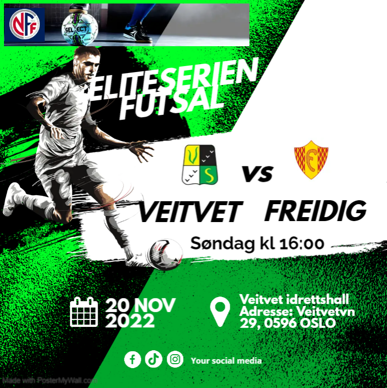 Eliteseriekamp i Veitvethallen. Veitvet vs Freidig Lørdag 20. november kl 16:00