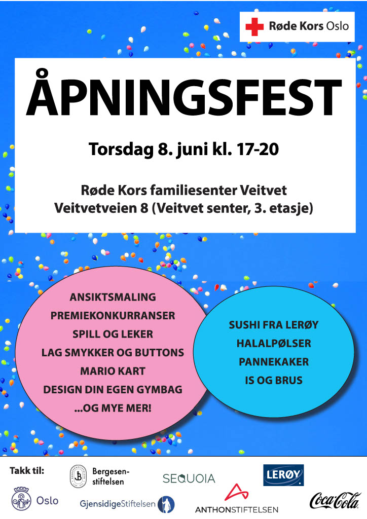 Åpningsfest for Røde Kors familiesenter på Veitvet