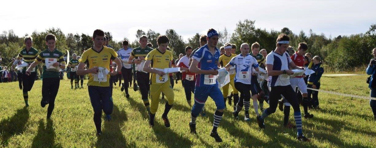 MNM-stafett 2016. Foto: NTNUI orientering Start på stafett i orientering