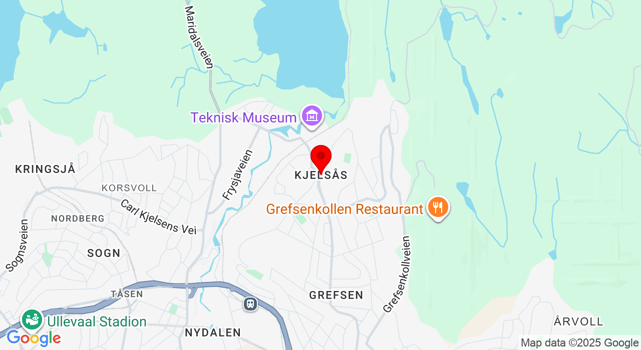 Google Map of https://www.google.com/maps/place/Kjeldsås trikkestasjon,Oslo