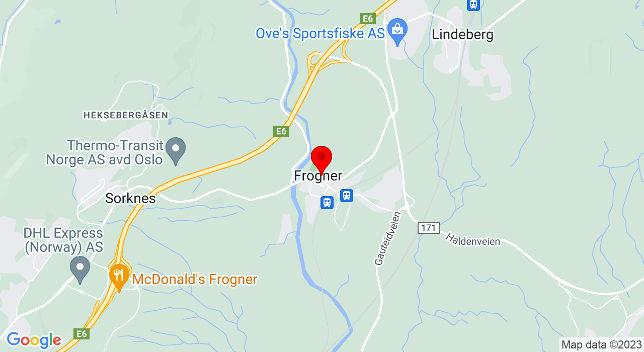 Google Map of https://www.google.com/maps/place/Frogner skole og kultursenter, Trondheimsveien 362,2016+FROGNER