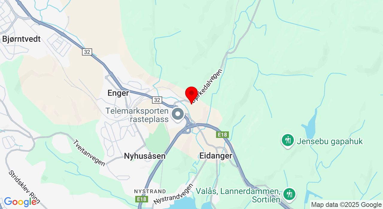 Google Map of https://www.google.com/maps/place/Bjørkedalvegen 23,3948+Porsgrunn