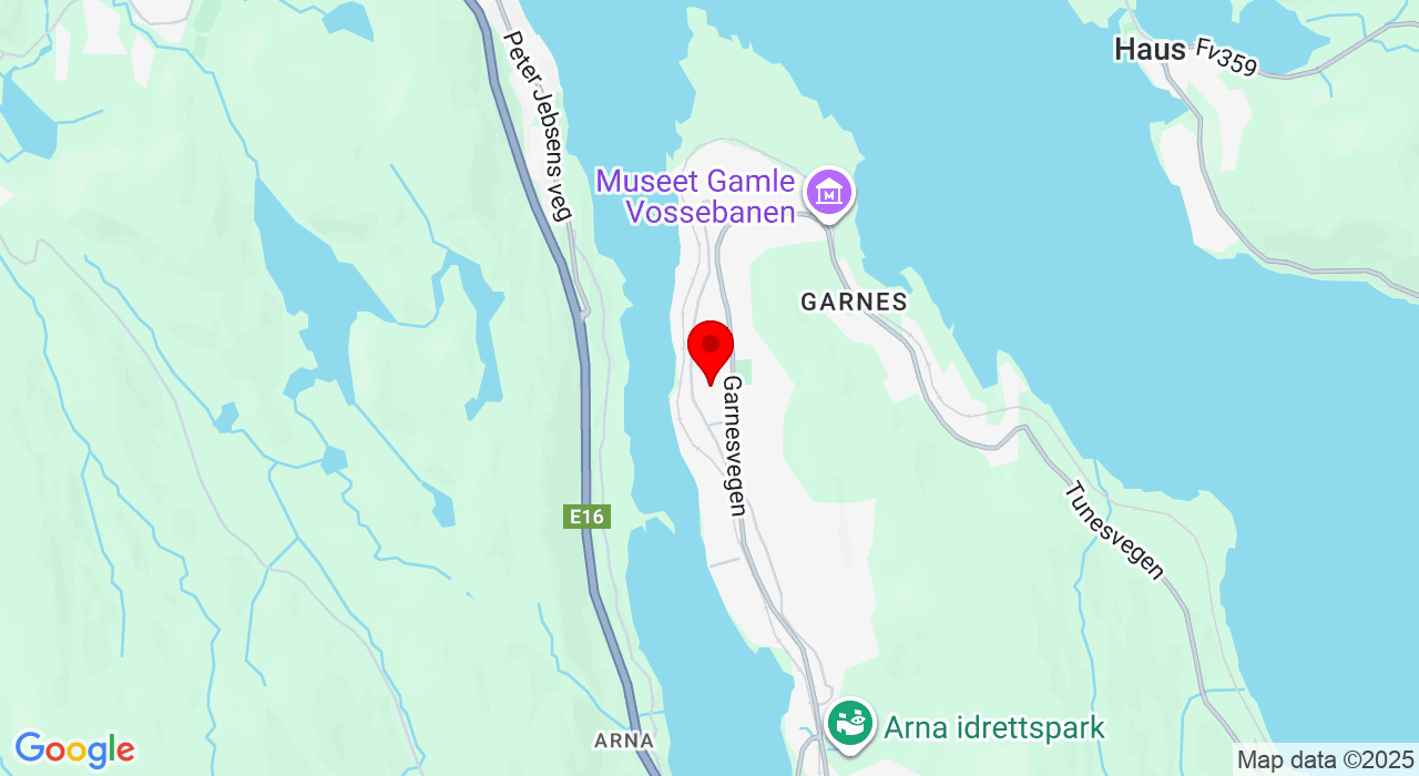 Google Map of https://www.google.com/maps/place/Garnesvegen 88,5260+Indre Arna