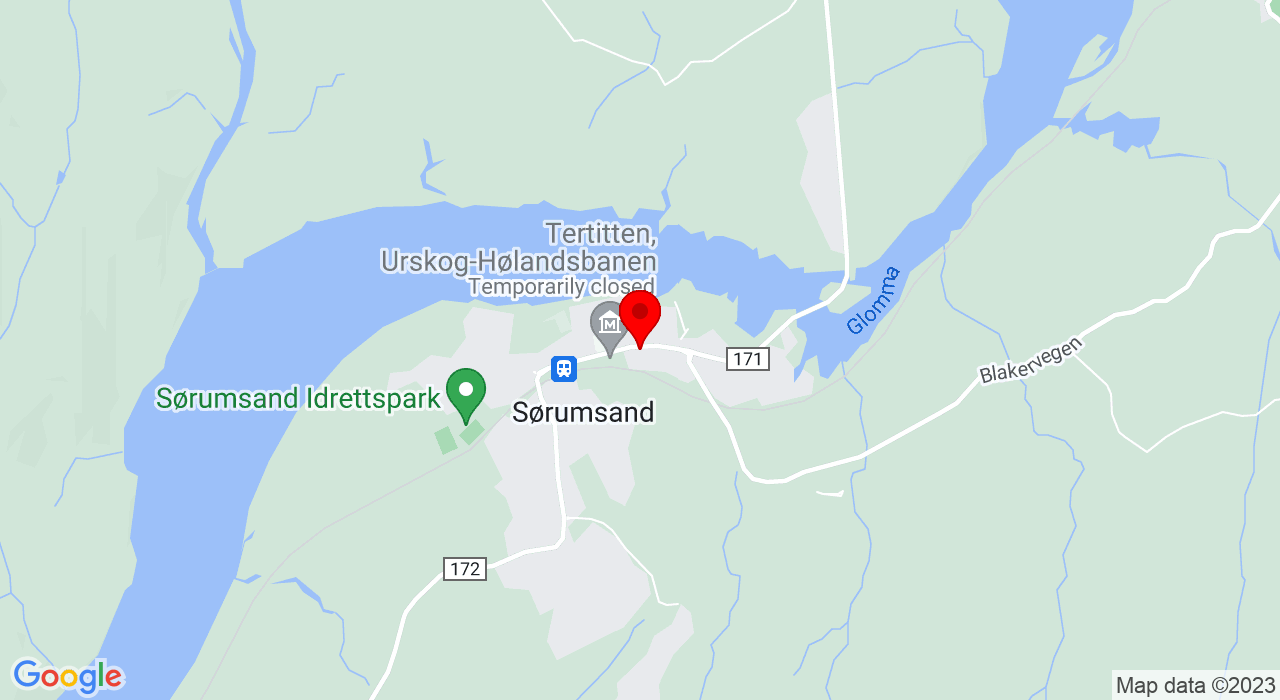 Google Map of https://www.google.com/maps/place/Sørumsandvegen 66A,1920+SØRUMSAND