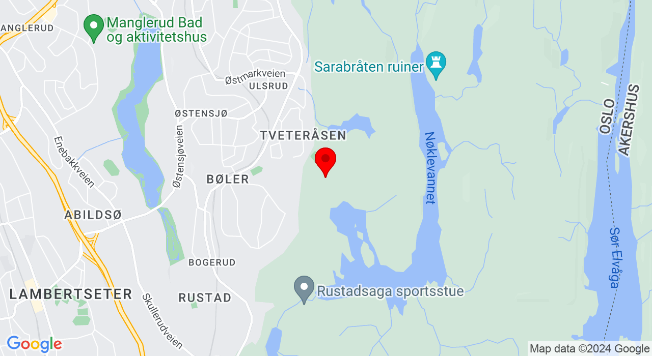 Google Map of https://www.google.com/maps/place/Bøler IF klubbhus, Haraløkka idrettsanlegg,0688+Oslo