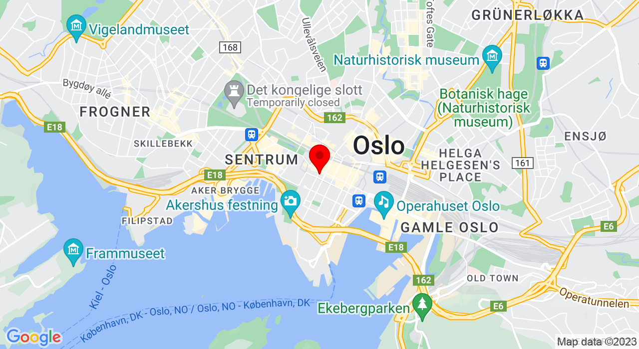 Google Map of https://www.google.com/maps/place/Kongens gate 21,0157+Oslo