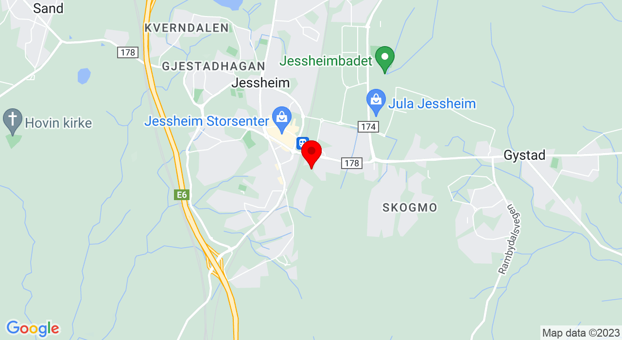 Google Map of https://www.google.com/maps/place/Skogvegen 6,2050+JESSHEIM