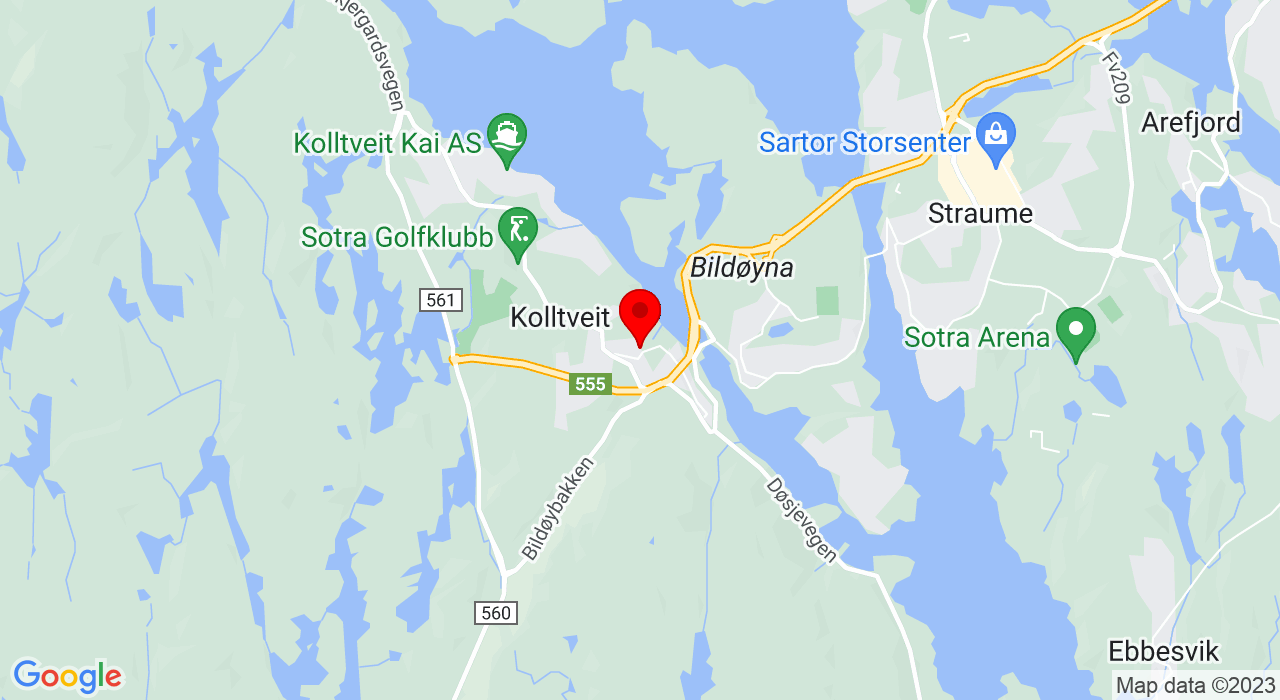 Google Map of https://www.google.com/maps/place/Sandsli Sportssenter / Kolltveit Skule / Bjørndalsskogen skole