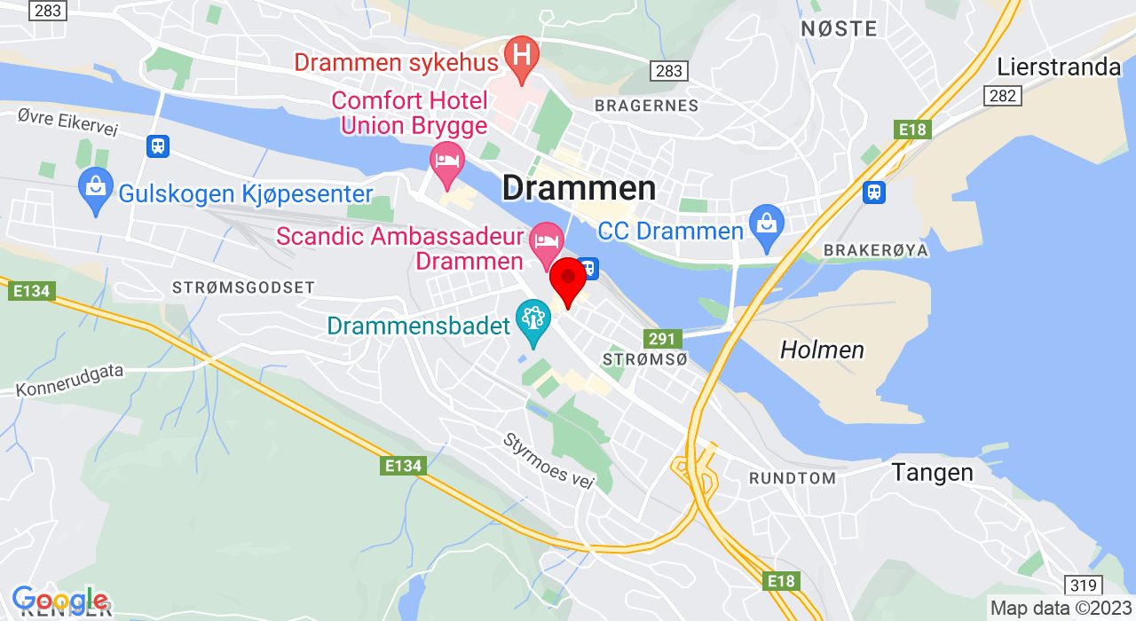Google Map of https://www.google.com/maps/place/Blichs gate 3,3040+DRAMMEN