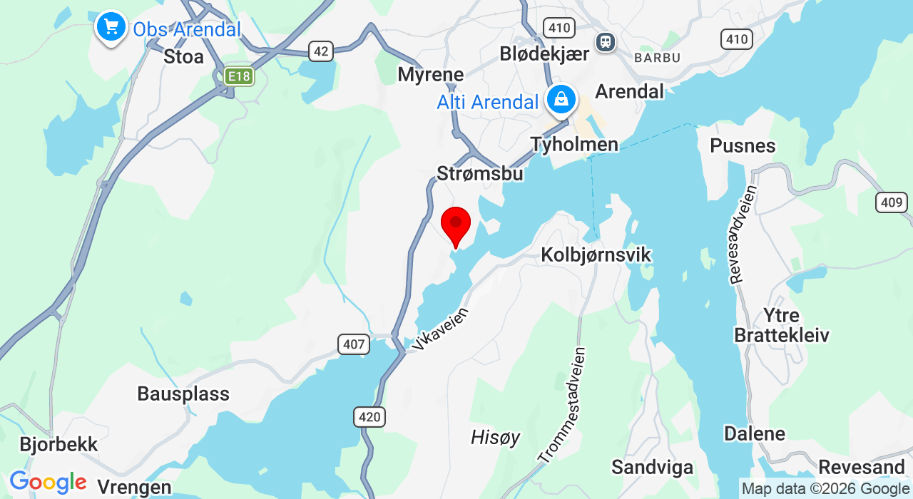 Google Map of https://www.google.com/maps/place/Hansnesveien 27a,4838+Arendal