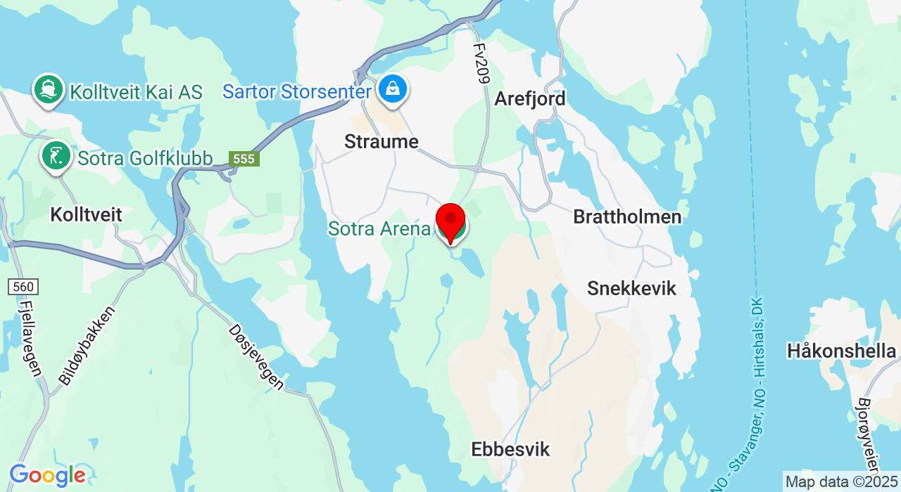 Google Map of https://www.google.com/maps/place/Sotra Arena,5353+Straume