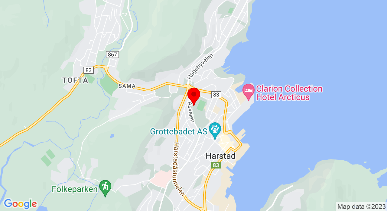 Google Map of Harstadhallen,Harstad
