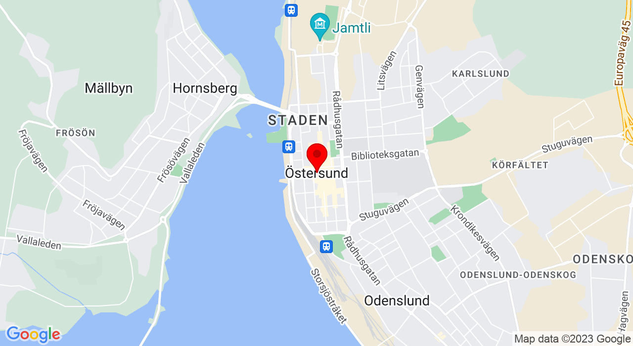 Google Map of https://www.google.com/maps/place/Østersund, Sverige