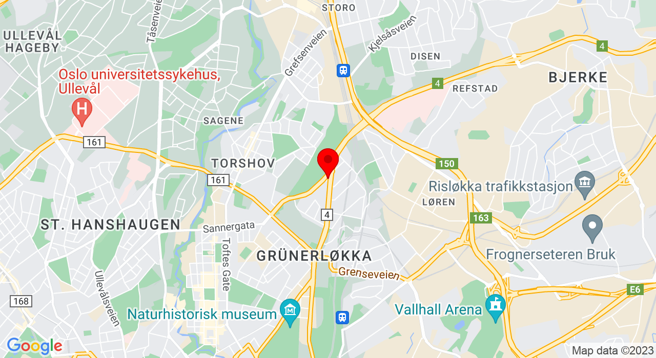 Google Map of https://www.google.com/maps/place/Trondheimsveien 184,0581+OSLO