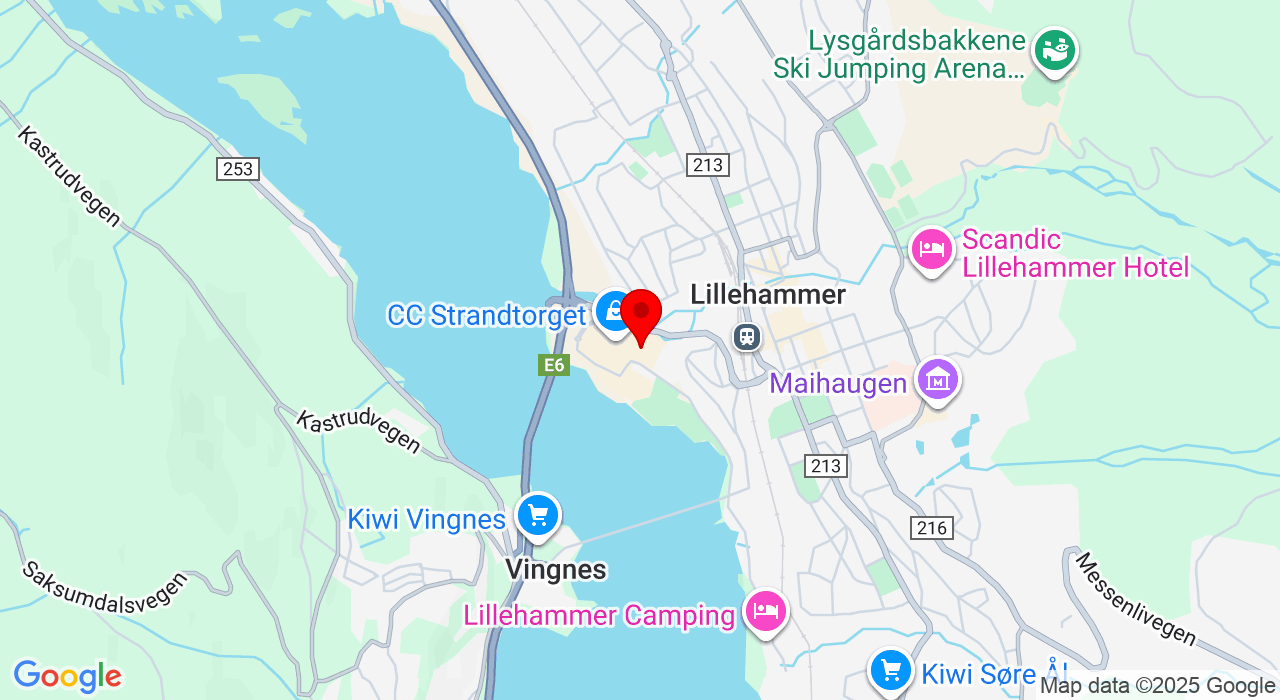 Google Map of https://www.google.com/maps/place/Strandpromenaden 79,2609+Lillehammer
