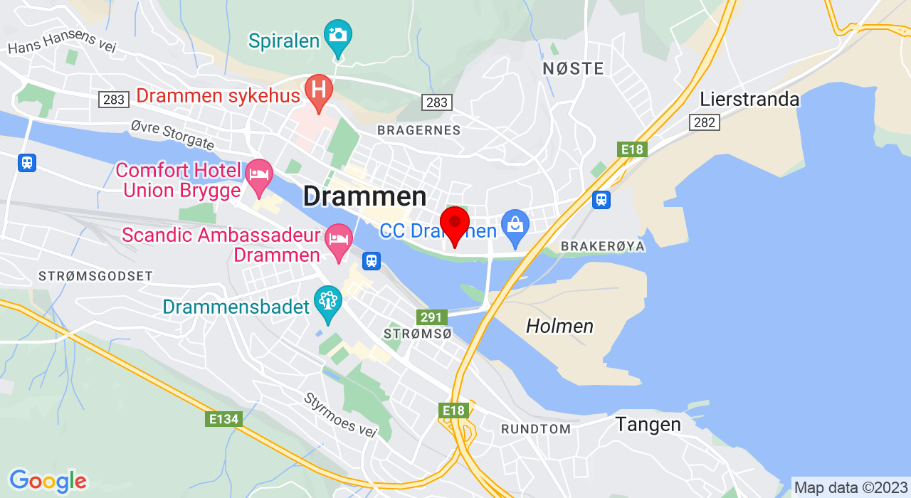 Google Map of https://www.google.com/maps/place/Søren Lemmichs 1,3015+DRAMMEN