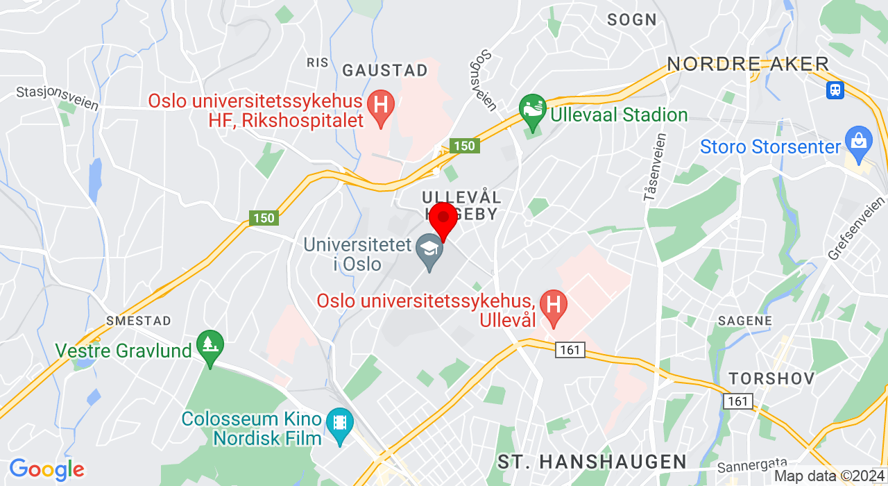 Google Map of https://www.google.com/maps/place/Niels Henrik Abels vei 36,0313+Oslo