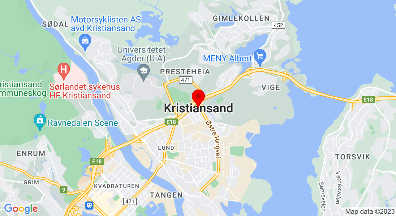 Google Map of https://www.google.com/maps/place/Kristiansand / Evje,4606+KRISTIANSAND S