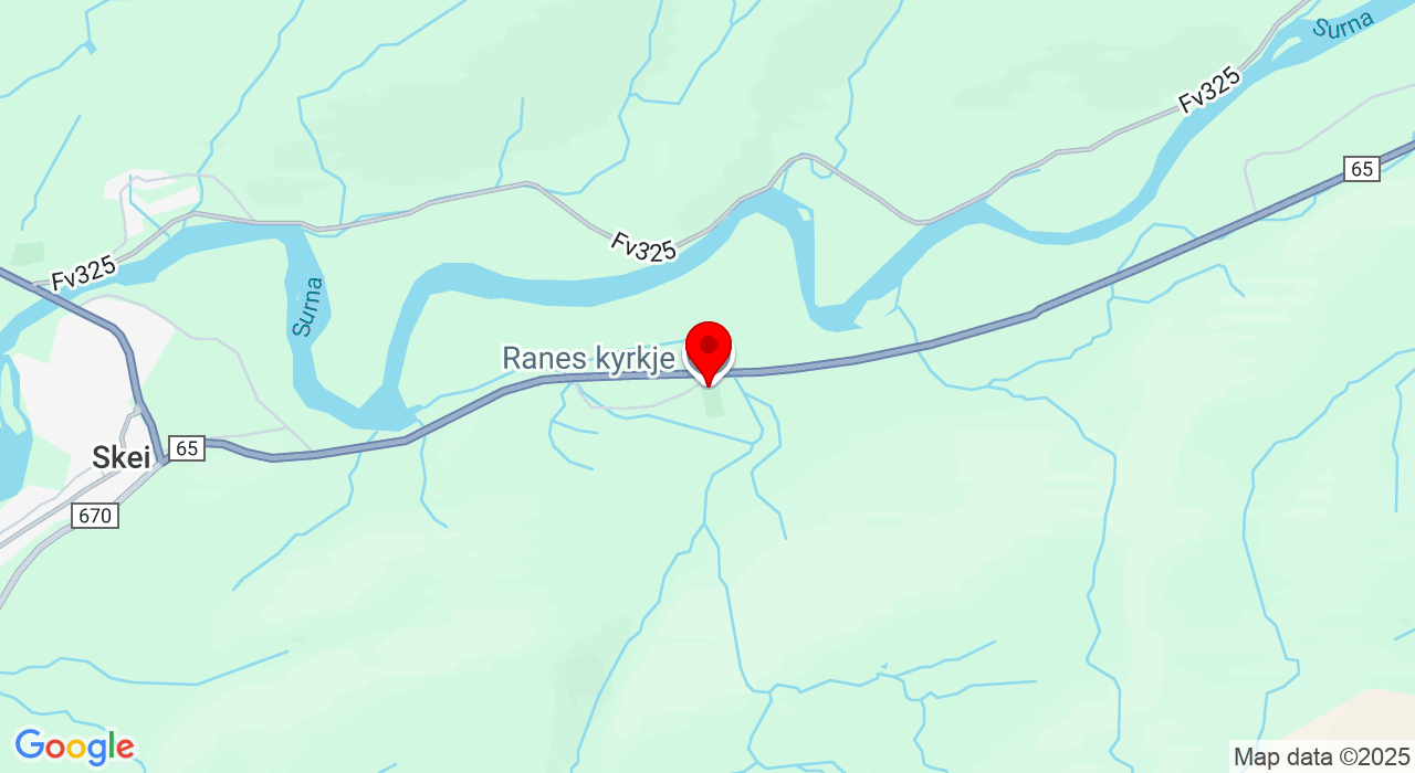 Google Map of https://www.google.com/maps/place/Ranes Kirke,6650+Surnadal
