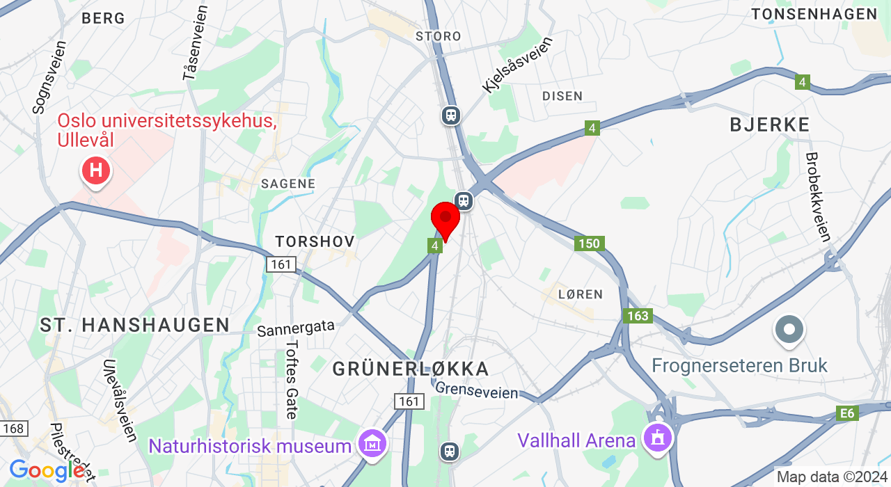 Google Map of https://www.google.com/maps/place/trondheimveien 185,0570+Oslo