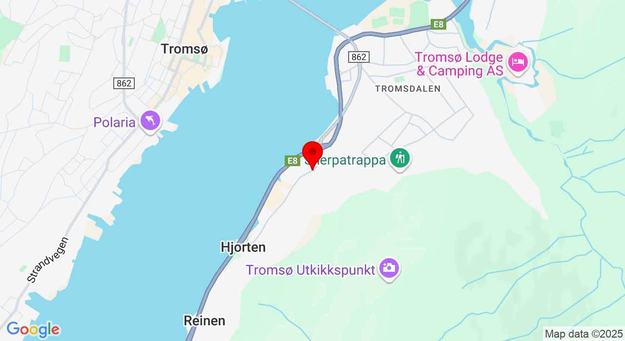 Google Map of https://www.google.com/maps/place/Solstrandvegen ,9020+Tromsdalen