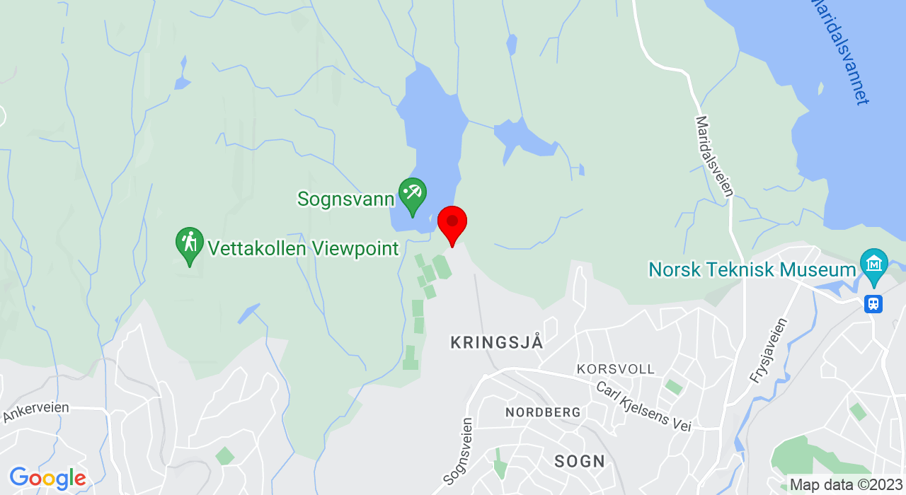 Google Map of https://www.google.com/maps/place/Sognsveien 232,0863+Oslo