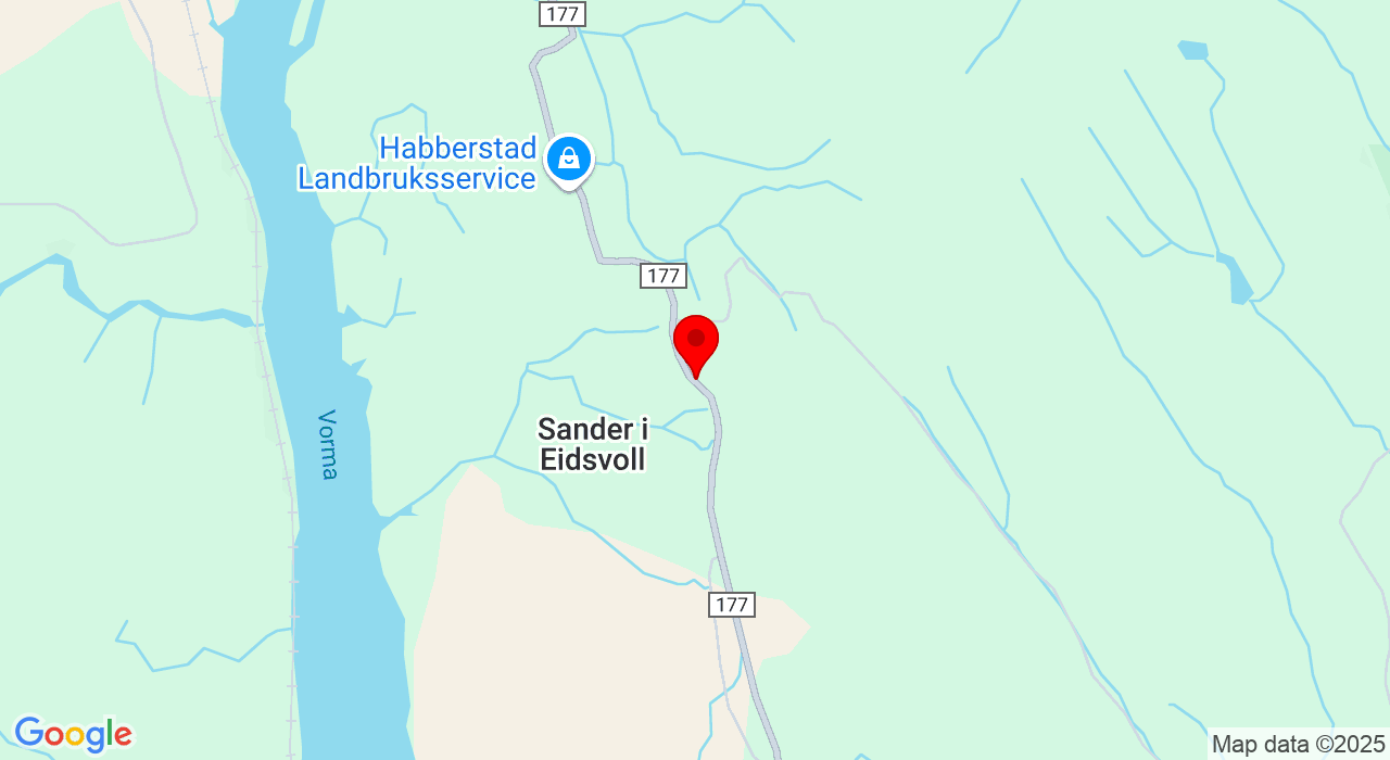 Google Map of https://www.google.com/maps/place/Østsidavegen 411,2080+Eidsvoll