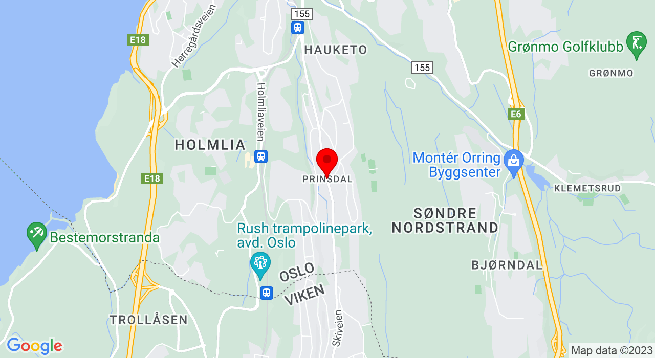 Google Map of Prinsdal kunstgress