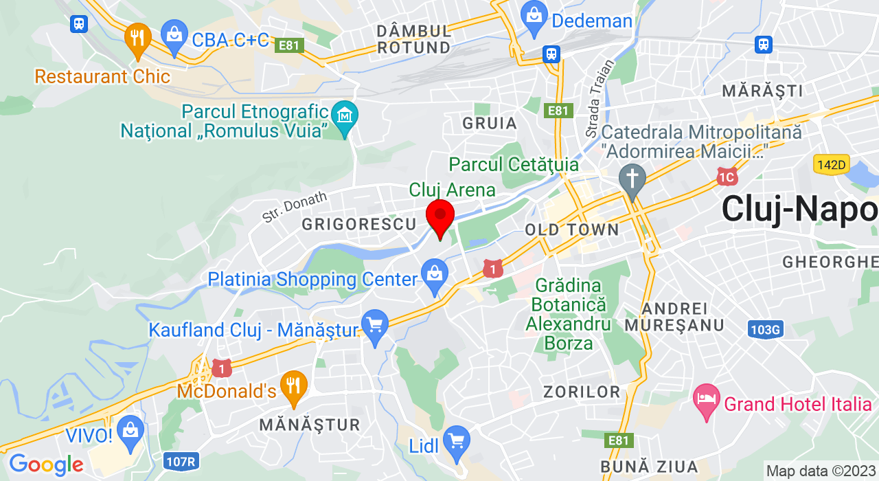 Google Map of https://www.google.com/maps/place/Cluj Arena, Cluj - Napoca