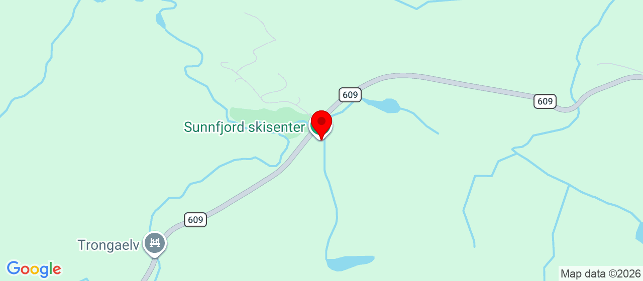 Kart over Sunnfjord Skisenter Blomlia FØRDE