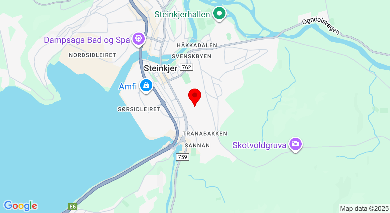 Google Map of https://www.google.com/maps/place/Steinkjersannan 8,7713+Steinkjer