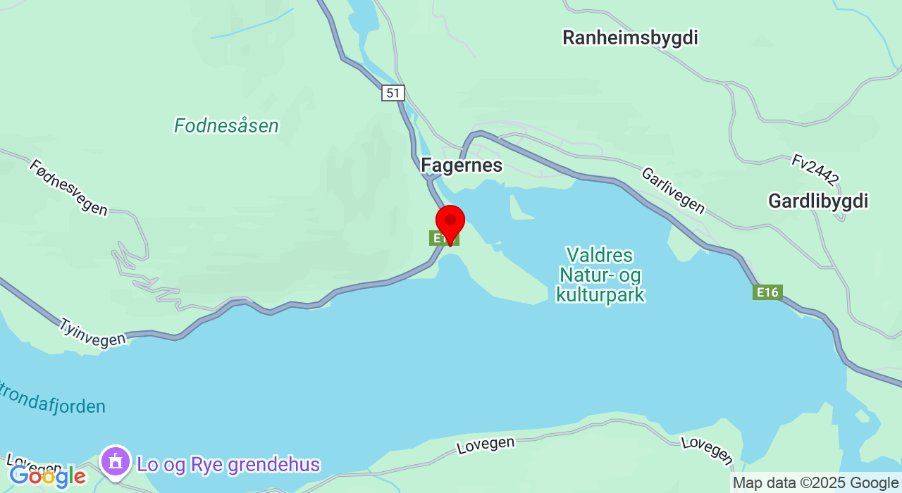 Google Map of https://www.google.com/maps/place/Tyinvegen 27,2900+Fagernes