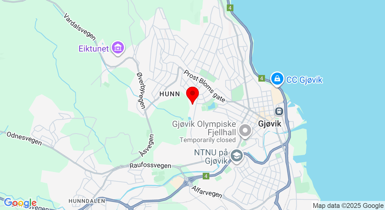 Google Map of https://www.google.com/maps/place/Mathias Topps veg 5,2821+Gjøvik