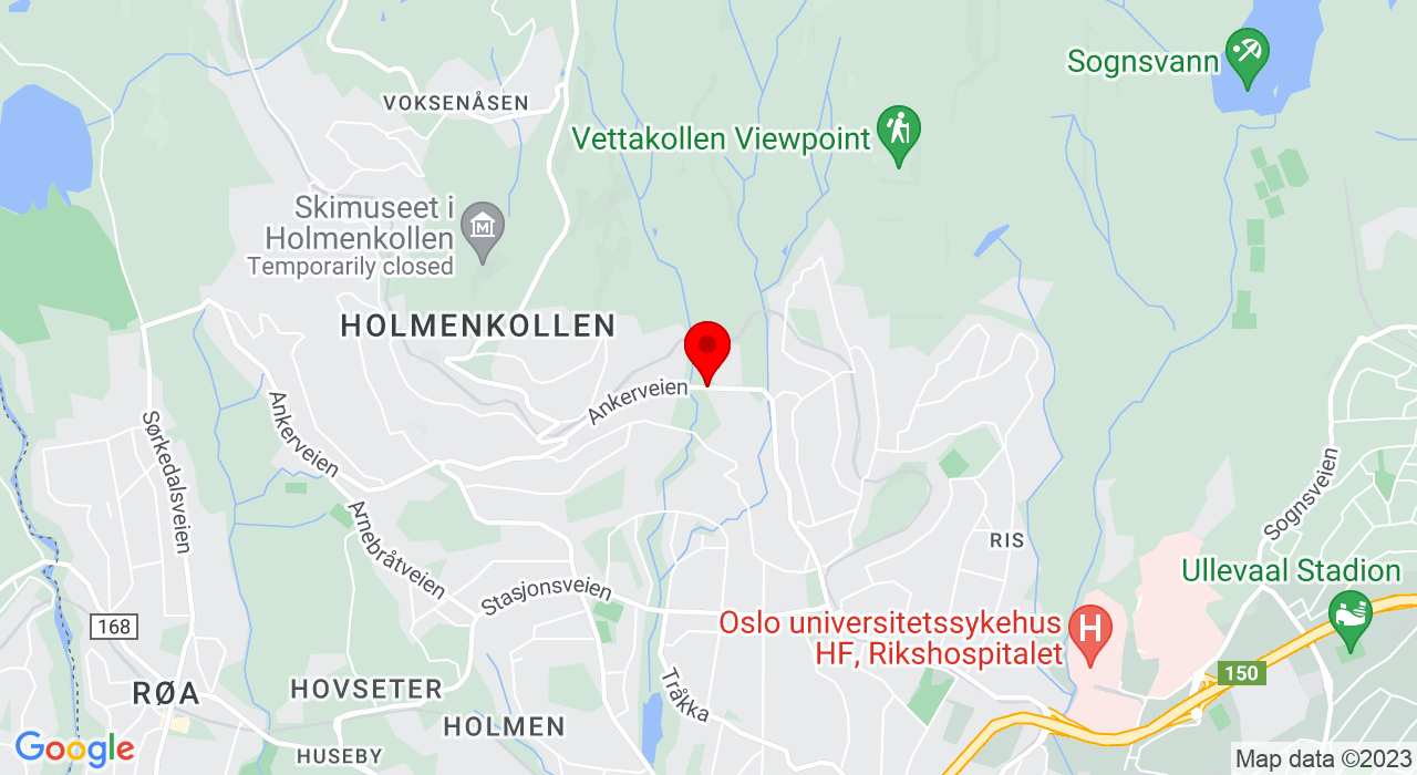 Google Map of https://www.google.com/maps/place/Midtstuen stasjon.,0782+OSLO