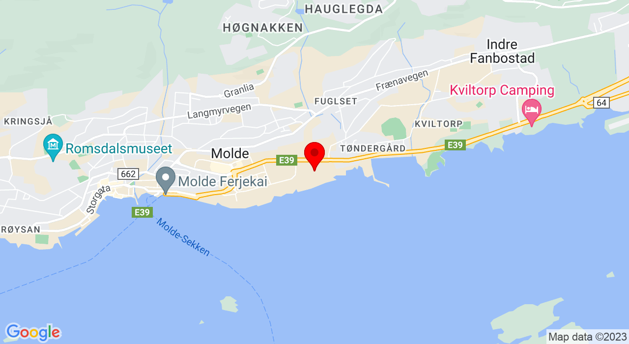 Google Map of https://www.google.com/maps/place/Panorama Bowling Molde,6416+MOLDE