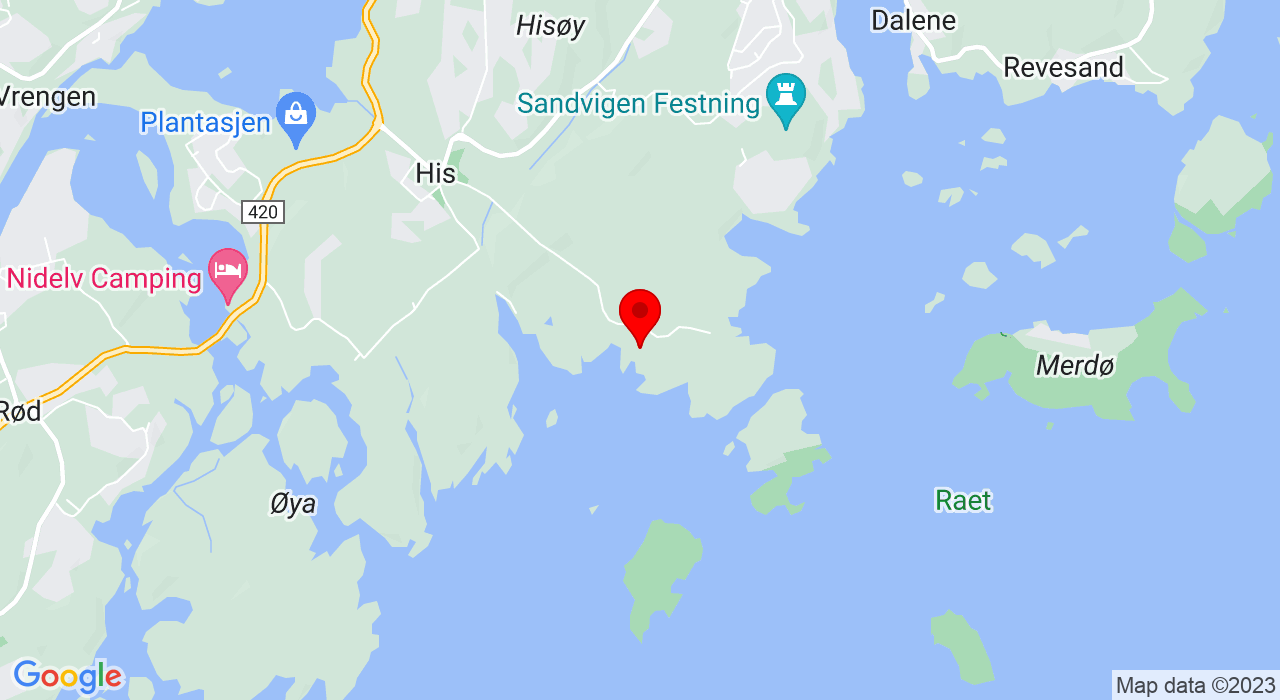 Google Map of Stølsviga,Hisøya