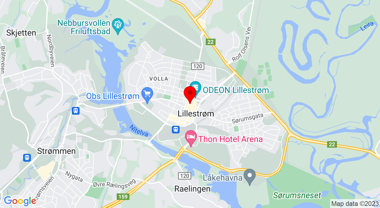 Google Map of https://www.google.com/maps/place/Thon Hotel Lillestrøm