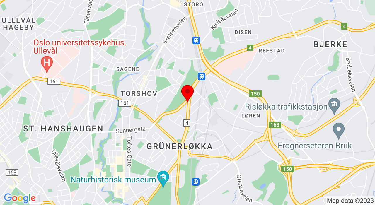Google Map of https://www.google.com/maps/place/Trondheimsvegen 184,0570+OSLO