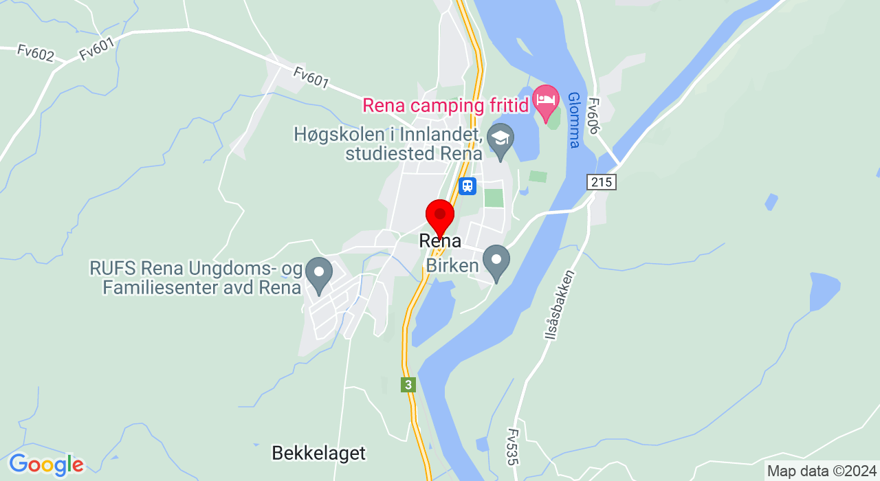 Google Map of https://www.google.com/maps/place/Rena Stadion,2450+RENA
