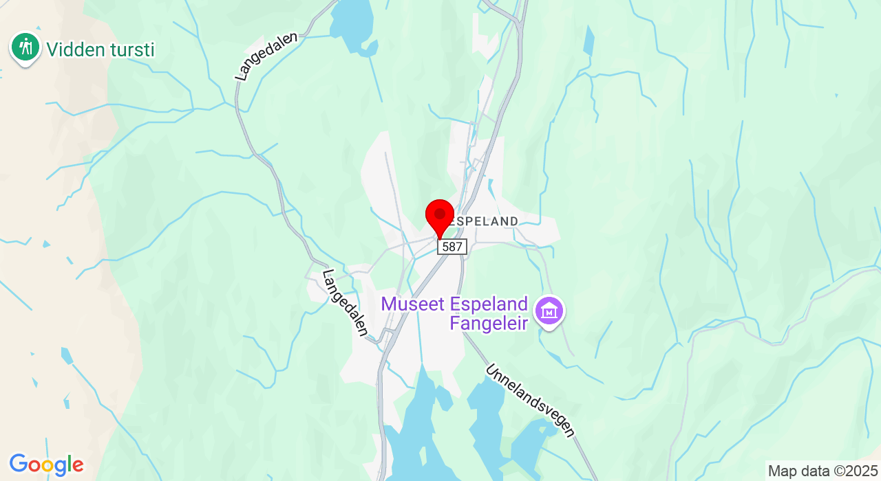 Google Map of https://www.google.com/maps/place/Espeland Idrettsplass,5267+Espeland