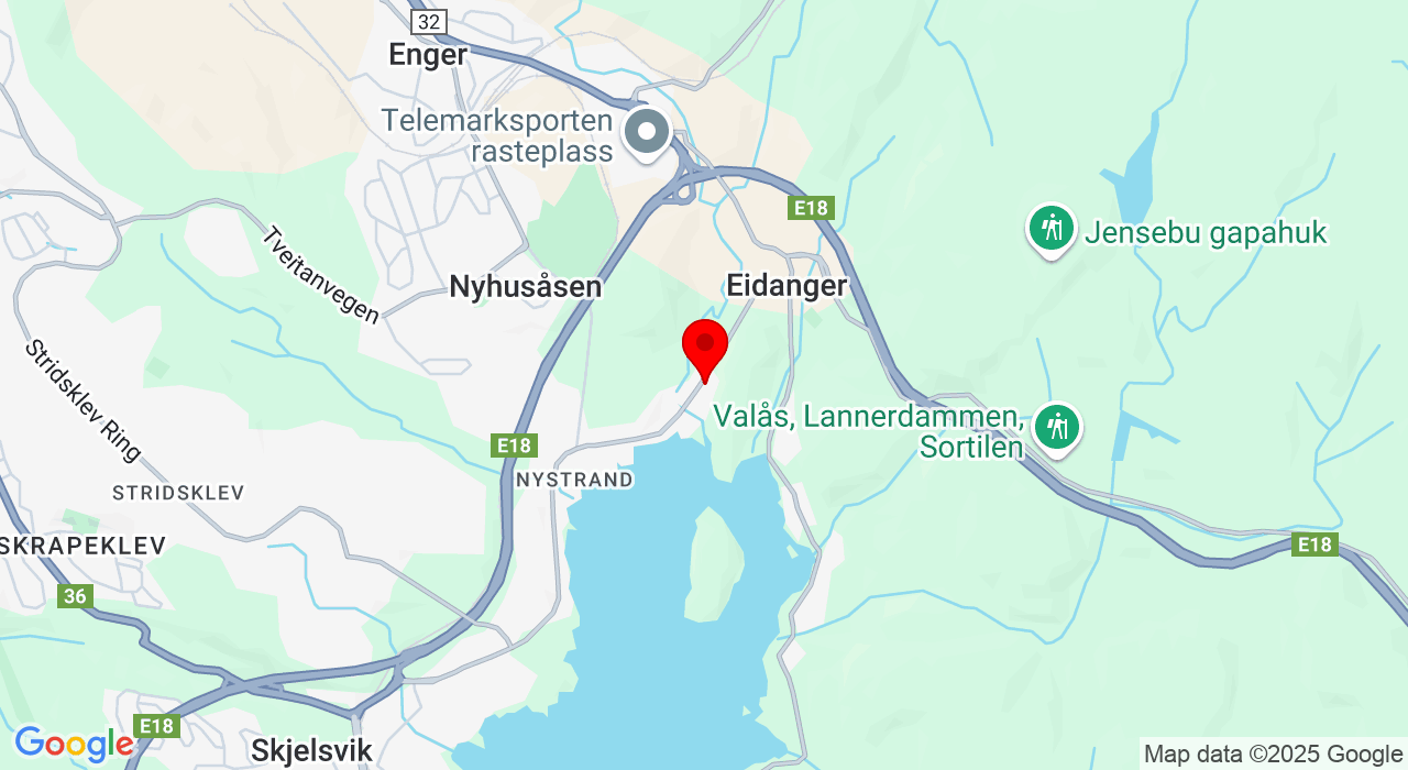 Google Map of https://www.google.com/maps/place/Nystrandvegen 64,3944+Porsgrunn