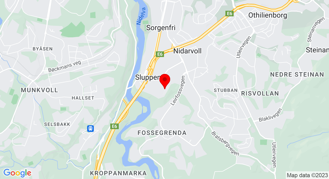 Google Map of https://www.google.com/maps/place/Sluppenvegen 10 B,7037+TRONDHEIM