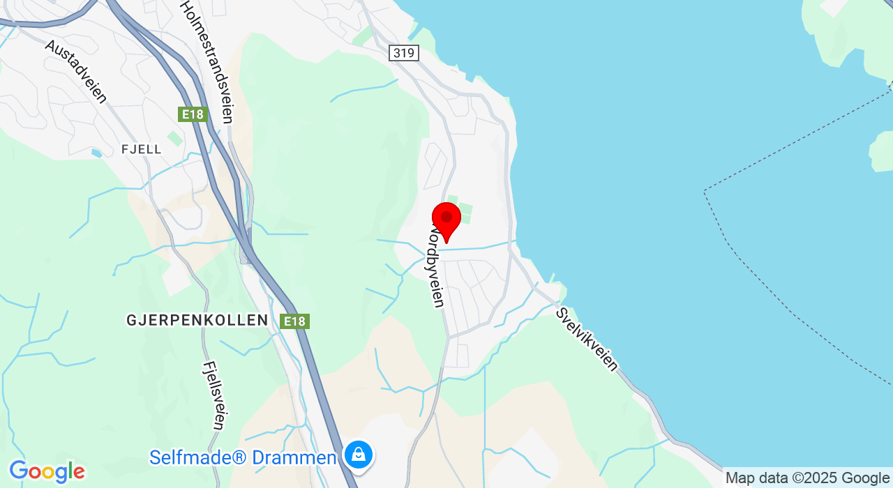 Google Map of https://www.google.com/maps/place/Tverrliggeren 6,Drammen