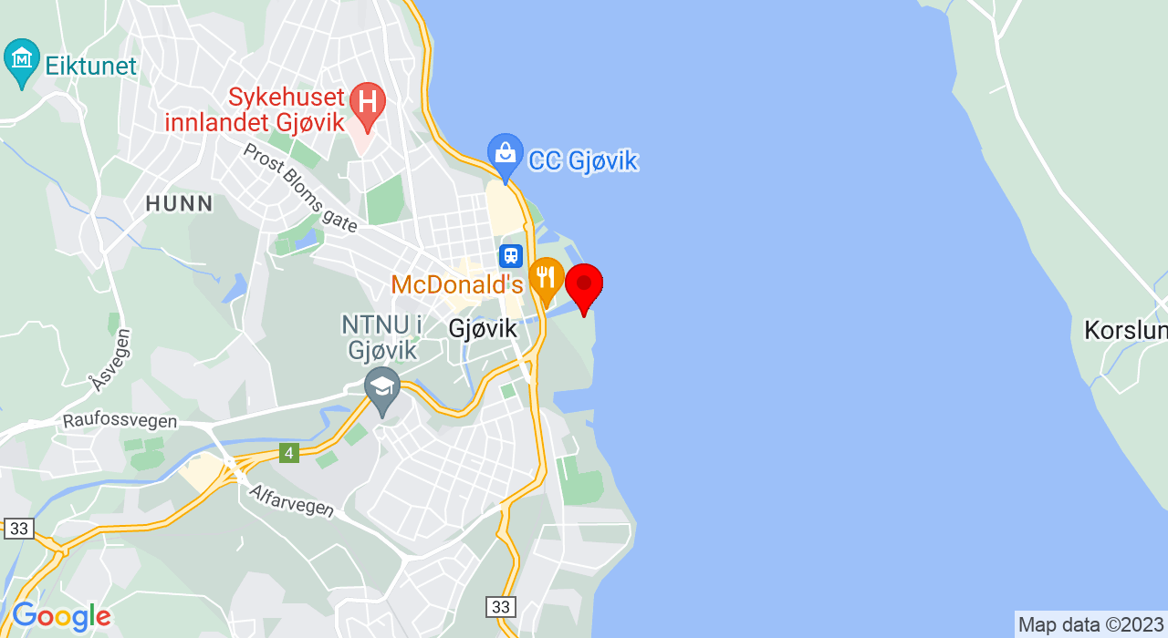 Google Map of Mjøspromenaden,Gjøvik
