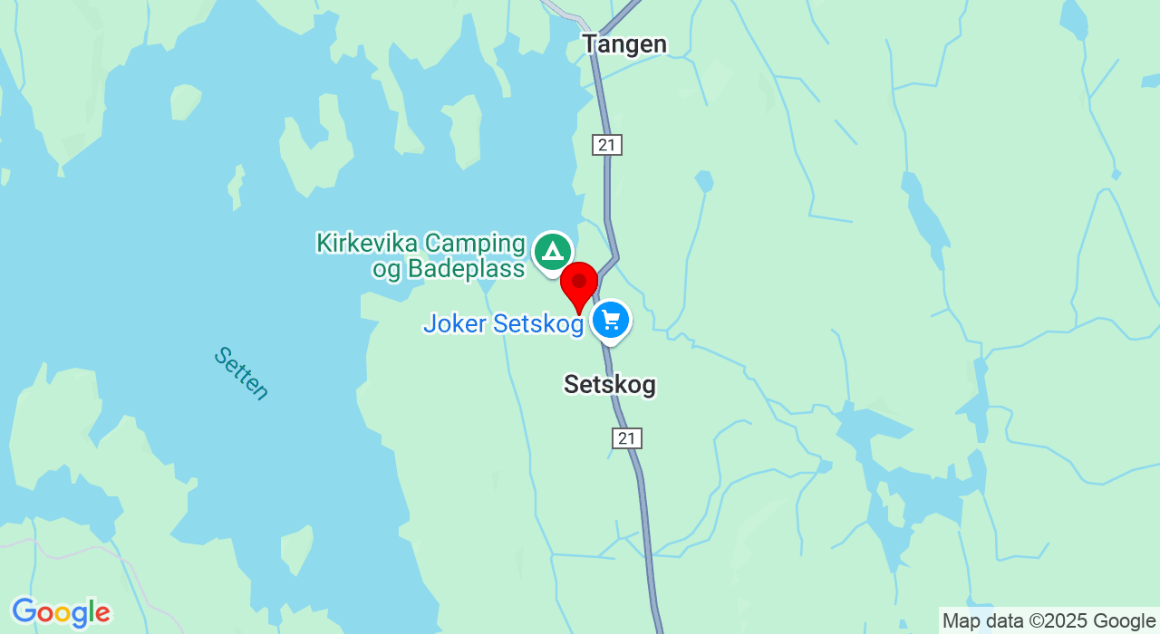 Google Map of https://www.google.com/maps/place/Kirkevikveien / Kirkevika Camping,1954+Setskog