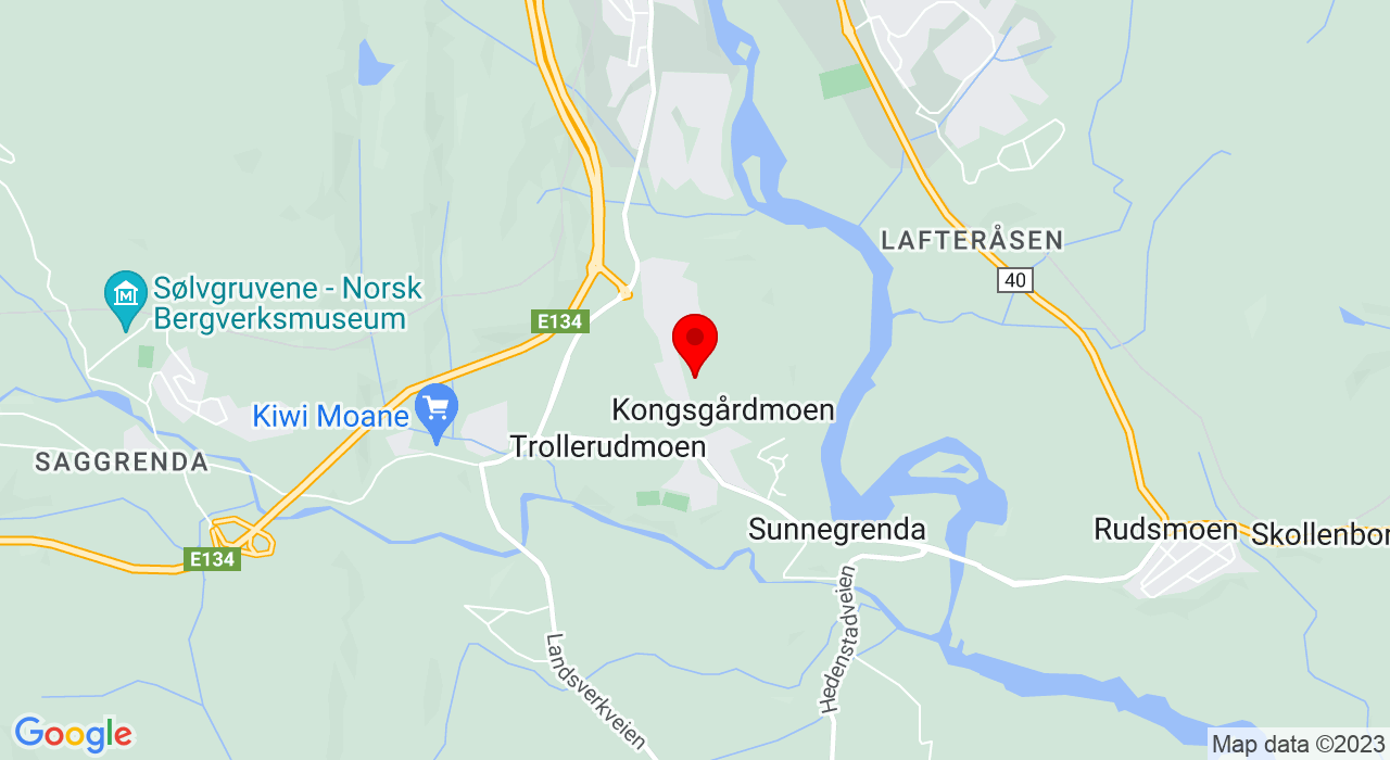 Google Map of https://www.google.com/maps/place/Fleischers vei,3616+KONGSBERG
