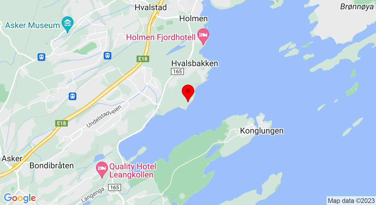 Google Map of Hvalstrand Bad,1394+Nesbru