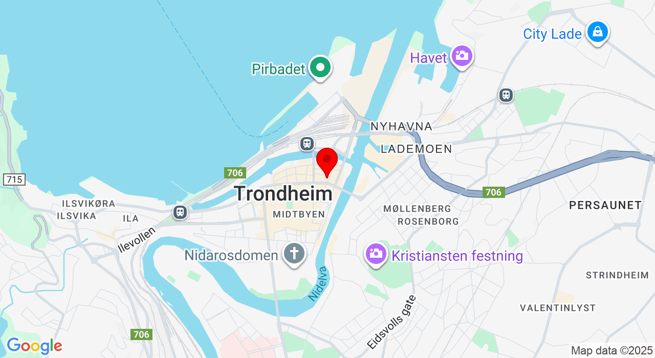 Google Map of https://www.google.com/maps/place/Krambugata 12-14,7010+Trondheim