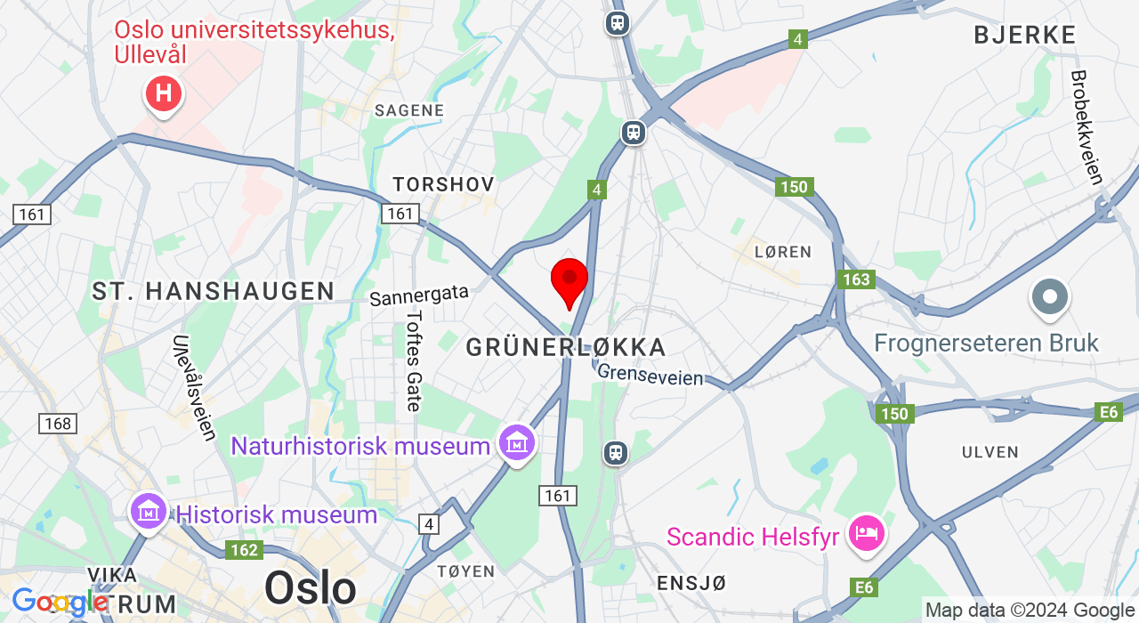 Google Map of https://www.google.com/maps/place/trondsheimsveien 184,0570+Oslo