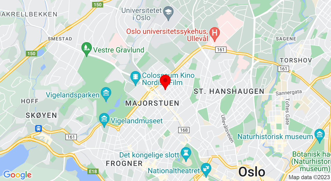 Google Map of https://www.google.com/maps/place/Trudvangveien 2 a, loft,0363+Oslo